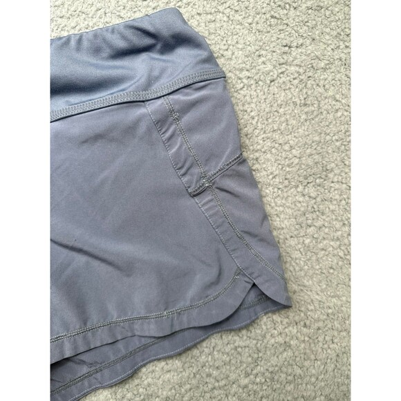 Athleta Pulse Running Shorts With Lining Back Zipper Pocket Gray Women's SMALL - Picture 3 of 8